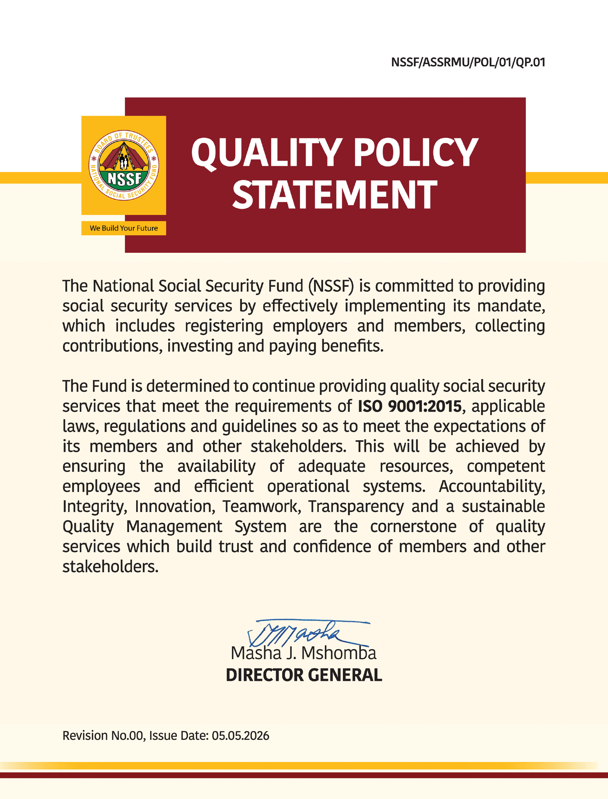NSSF | News